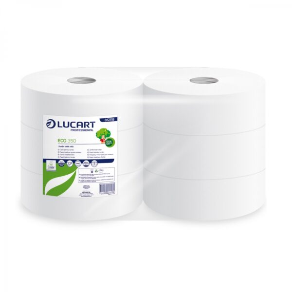 MaxiJumborollen,Eco 350 Lucart, Großrolle, 350 m, 2-lagig, Recycling Jumbo-Toilettenpapier