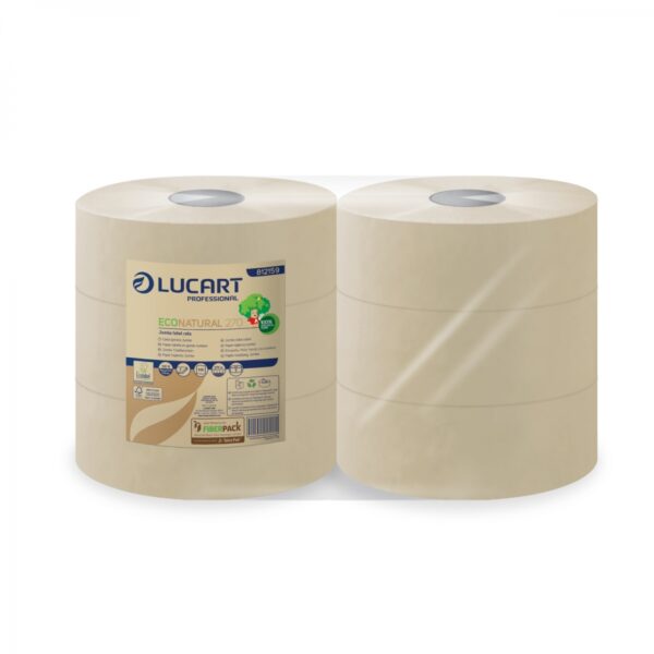 MaxiJumbo Toilettenpapier, Eco Natural 270, Lucart, 2-lagig, aus recycelten Getränkekartons, ökologisch